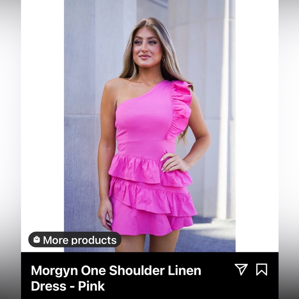 NWT South Boutique one shoulder dress - pink
